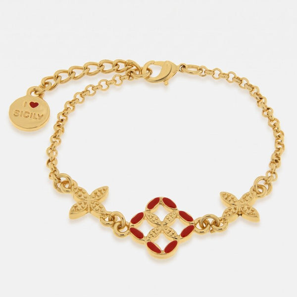 Bracciale in Metallo maiolica rossa - BYSIMON gioielli