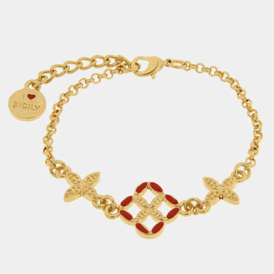 Bracciale in Metallo maiolica rossa - BYSIMON gioielli