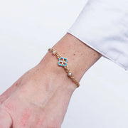 Bracciale in Metallo croce azzurra