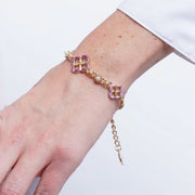 Bracciale in Metallo croce viola