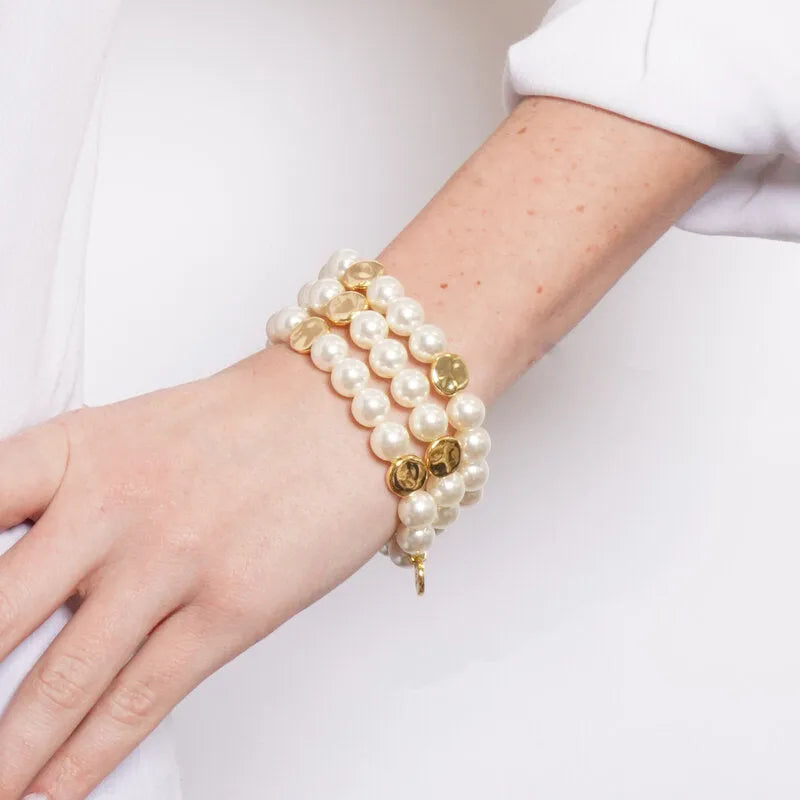 Bracciale in Metallo multifilo sfere e charm