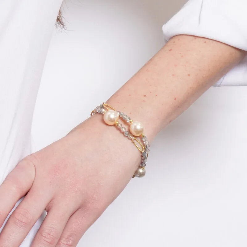 Bracciale in Metallo multifilo catene e cristalli