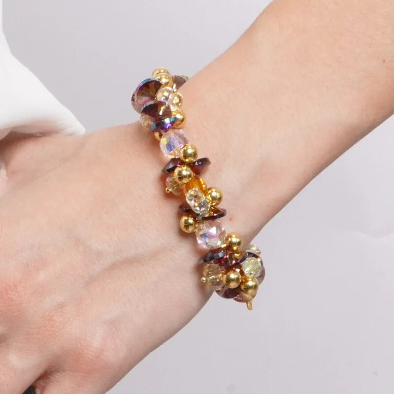 Bracciale in Metallo cristalli marroni AMOVENEZIA - gioiello BySimon