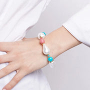 Bracciale in Metallo perle e cristallo