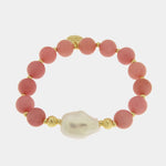 Bracciale in Metallo cristalli corallo AMOVENEZIA - gioiello BySimon