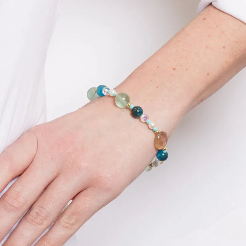 Bracciale in Metallo elastico pietre naturali