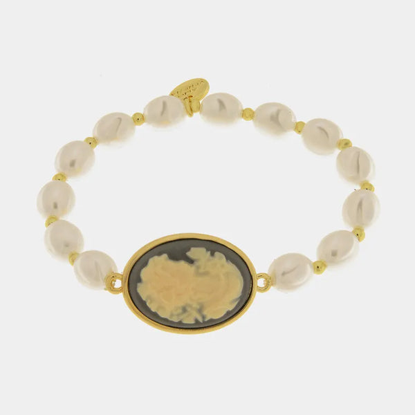 Bracciale in Metallo perle con cammeo AMOVENEZIA - gioiello BySimon