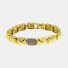 Bracciale in Metallo Maglia rigida dorata zircone elegante