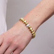 Bracciale in Metallo Dorato spike cristalli donna elegante