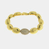 Bracciale in Metallo Dorato sfere rotonde medaglione donna