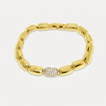 Bracciale in Metallo Dorato sfere rotonde elegante donna AMOVENEZIA - gioiello BySimon