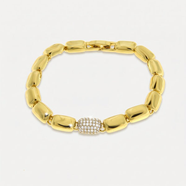 Bracciale in Metallo Dorato sfere rotonde elegante donna AMOVENEZIA - gioiello BySimon