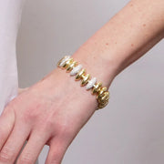Bracciale in Metallo Dorato spike cristalli elegante donna