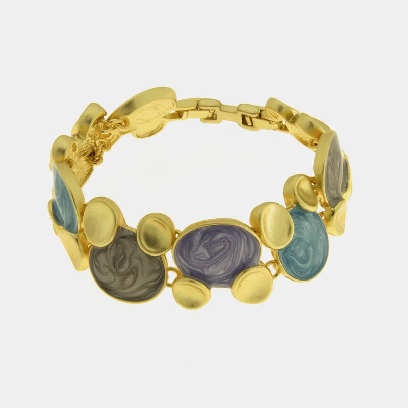 Bracciale in Metallo con elementi smaltati multicolore Amo Venezia