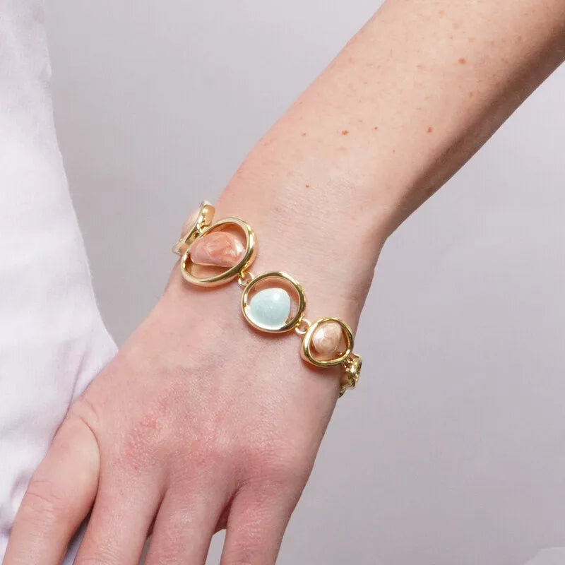 Bracciale in Metallo con elementi  smaltati