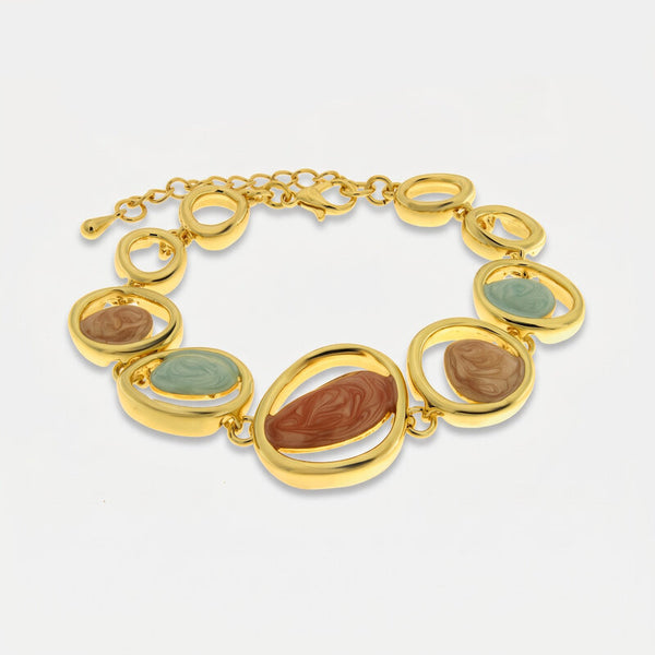 Bracciale in Metallo con elementi  smaltati - BYSIMON gioielli