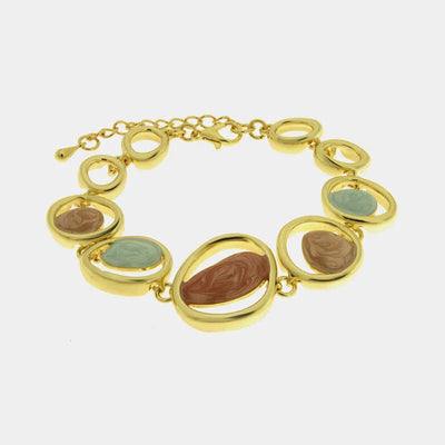 Bracciale in Metallo con elementi  smaltati
