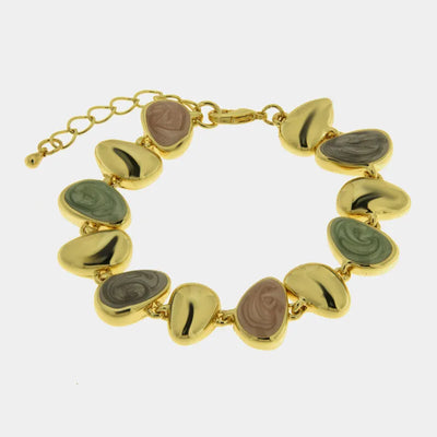 Bracciale in Metallo smaltato verde bianco Amo Venezia