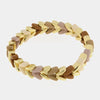 Bracciale in Metallo elastico con maglie intrecciate oro e tonalità calde