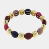 Bracciale in Metallo elastico con sfere multicolore
