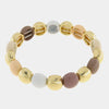 Bracciale in Metallo elastico con sfere sui toni caldi
