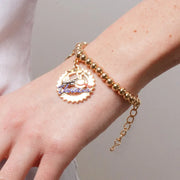 Bracciale in Metallo con scritta Venezia, Gondola e Paglietta