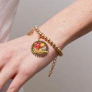 Bracciale in Metallo con scritta Ischia e Stelle Marine