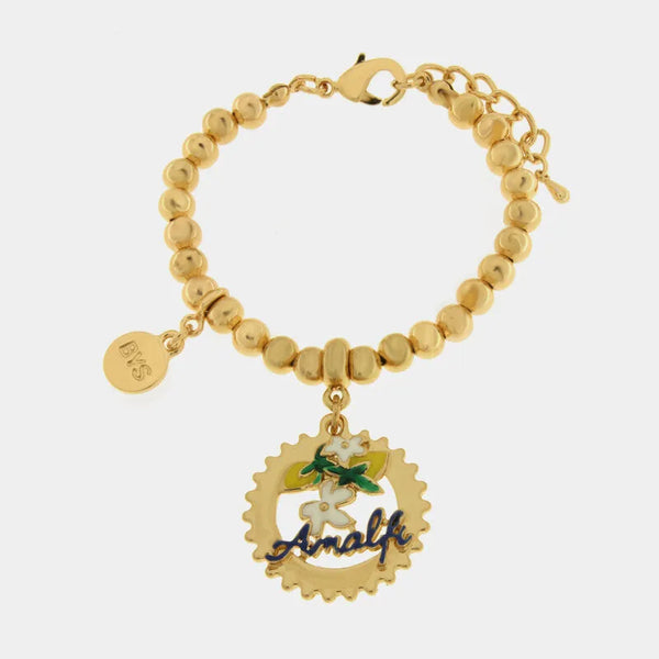 Bracciale in Metallo con scritta Ischia e Stelle Marine - BYSIMON gioielli
