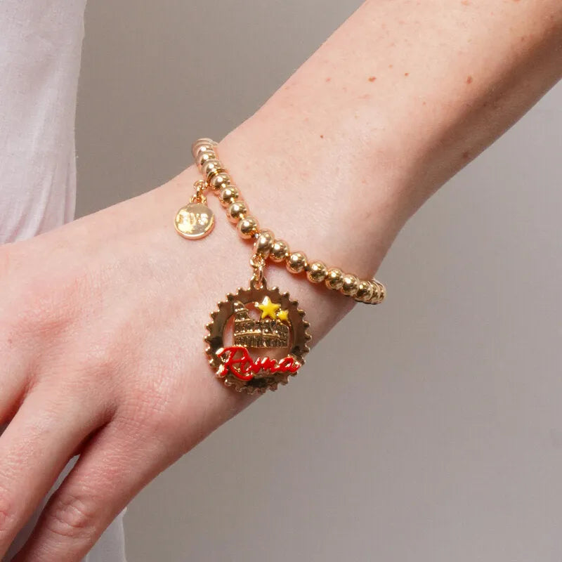Bracciale in Metallo con scritta Roma e Colosseo