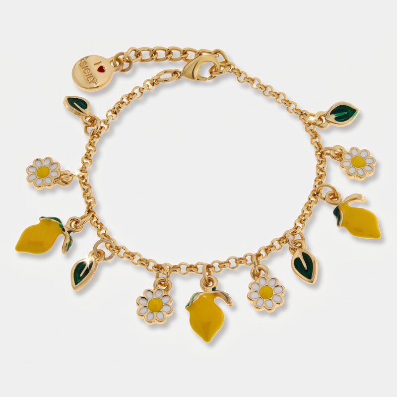 Bracciale con limoni e margherite siciliane | gioielleria sicilia | BYSIMON