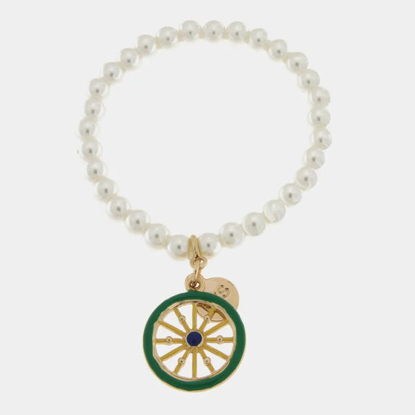 Bracciale in Metallo elastico con ruota di carro siciliano SICILY - gioiello BySimon