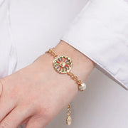 Bracciale in Metallo con ruote di carro dai colori