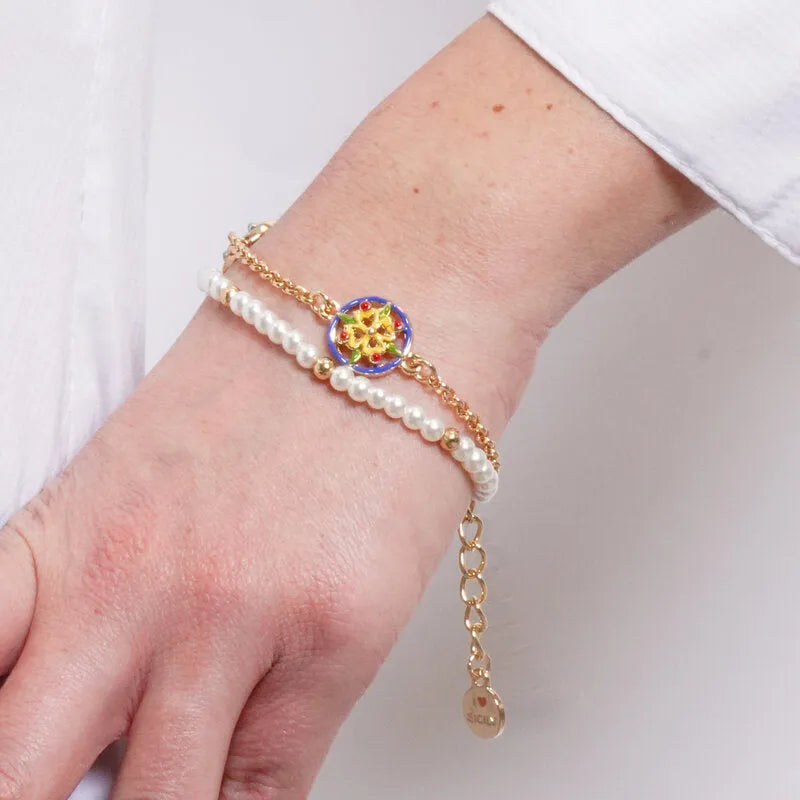 Bracciale in Metallo multifilo con ciondoli SICILY - gioiello BySimon