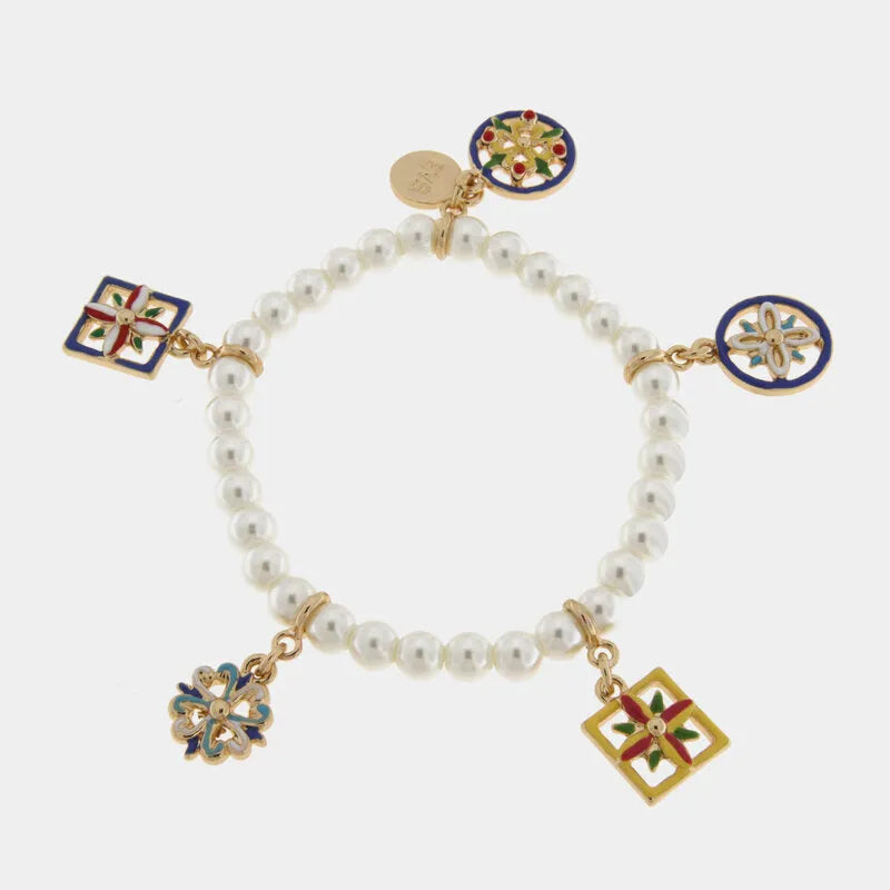 Bracciale in Metallo elastico con ciondoli SICILY - gioiello BySimon