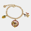 Bracciale in Metallo ruota rossa con limoni