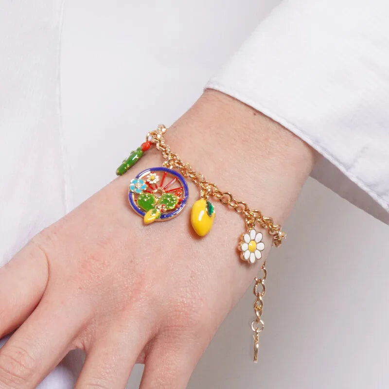 Bracciale in Metallo con ciondoli ispirati alla sicilia SICILY - gioiello BySimon