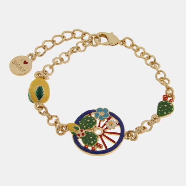 Bracciale in Metallo con ciondoli siciliani SICILY - gioiello BySimon
