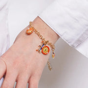 Bracciale in Metallo con ciondoli carretto siciliano