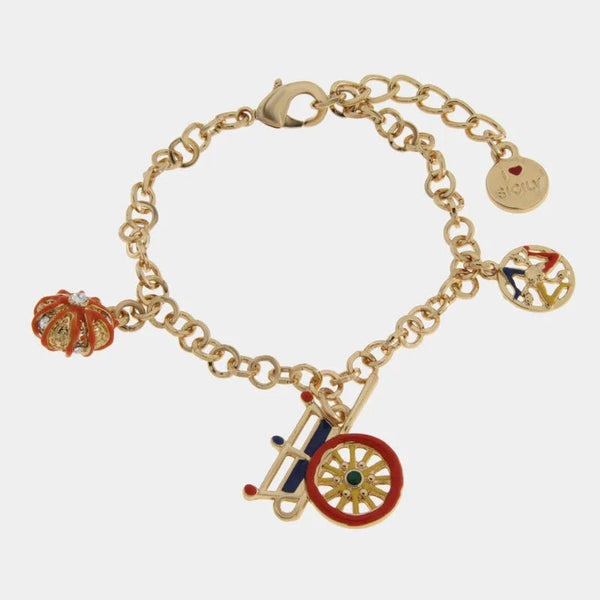 Bracciale in Metallo con ciondoli carretto siciliano SICILY - gioiello BySimon