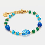 Bracciale in Metallo con pietre verdi e blu AMOVENEZIA - gioiello BySimon