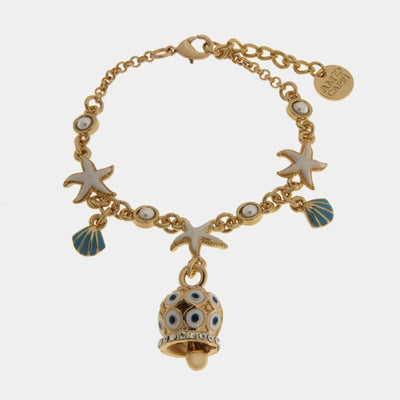 Bracciale con campanella stelle marine e conchiglie | collane conchiglia estate | BYSIMON