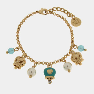 Bracciale in Metallo campanella azzurra con cuore