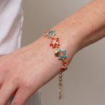 Bracciale in Metallo con stelle marine smaltate e conchiglie BYS - gioiello BySimon