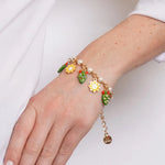 Bracciale in Metallo fichi d'india con margherite e fiori