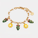 Bracciale in Metallo fichi d'india con margherite e fiori