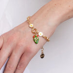 Bracciale in Metallo fico d'india con fiori e margherite