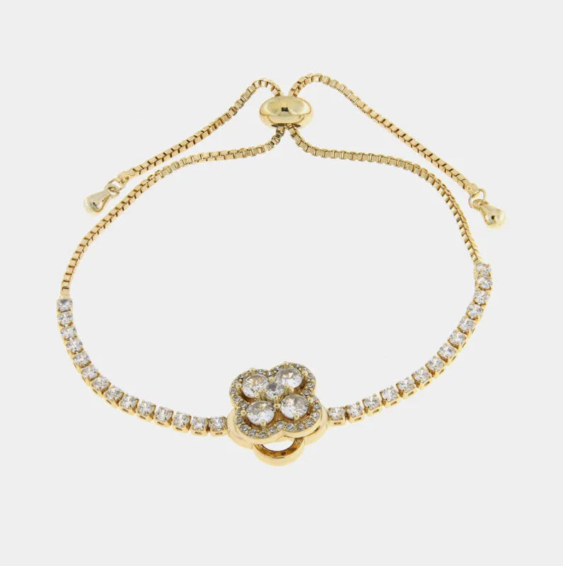 Bracciale in Metallo Bracciale Quadrifoglio Oro