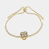Bracciale in Metallo Bracciale Quadrifoglio Oro