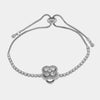 Bracciale in Metallo Quadrifoglio Argento