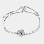Bracciale in Metallo Quadrifoglio Argento Piccolo BYS - gioiello BySimon
